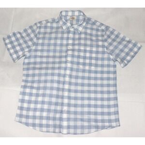 Faherty‎ Huckberry Men's Short Sleeve  Button Front Plaid Shirt Size Large